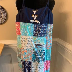 Lilly Pulitzer size 8. Sundress with spaghetti straps and stretchy back.